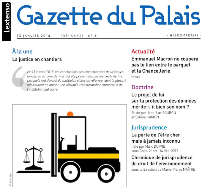 CHRONIQUE DE JURISPRUDENCE DE DROIT DE L’ENVIRONNEMENT – GAZETTE DU PALAIS